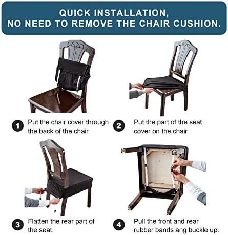 Genina Waterproof Dining Chair Slipcovers 1