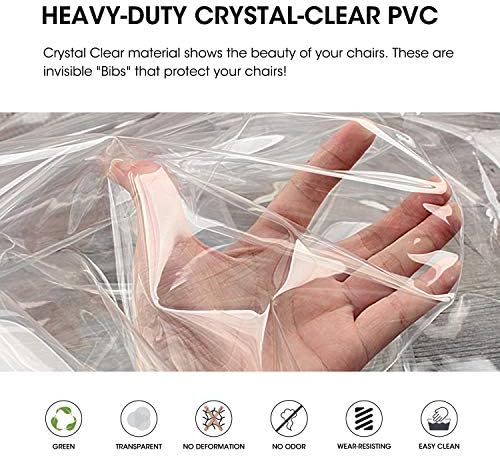 Zipcase 4 Pack Clear Chair Covers for Dining Chairs
