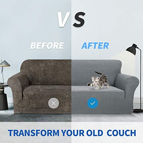 ZNSAYOTX Jacquard Chair Slipcover - High Stretch Anti-Slip Pet Friendly