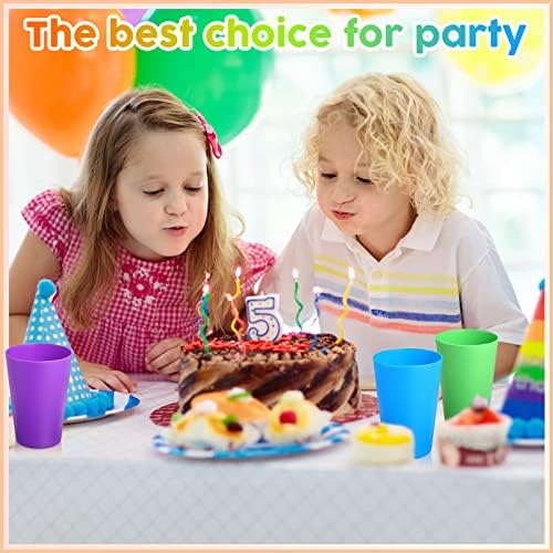 60 Piece Plastic Cups Set for Kids and Adults