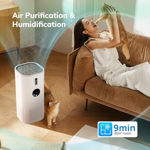 Air Humidifier Purifier 2-in-1 Ultra Quiet for Home Bedroom Office
