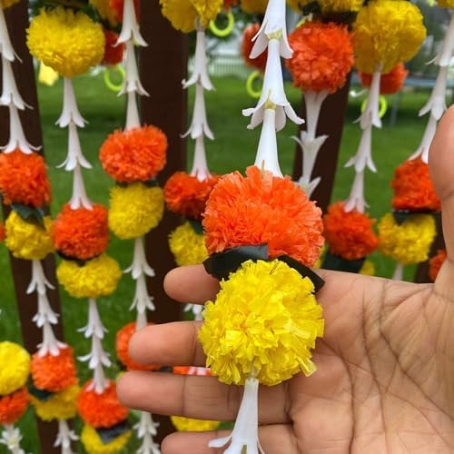 LoveNspire 5 Strings Artificial Marigold Flowers Garland