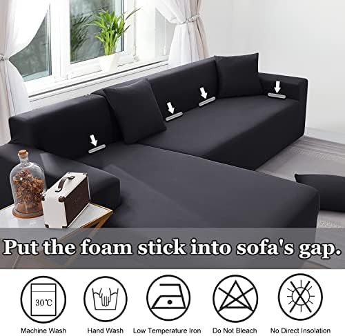 NAISI L Shape Sectional Couch Cover 2pcs