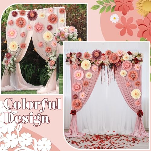 12 Pcs Large Pastel Tissue Paper Flowers Fiesta Decor
