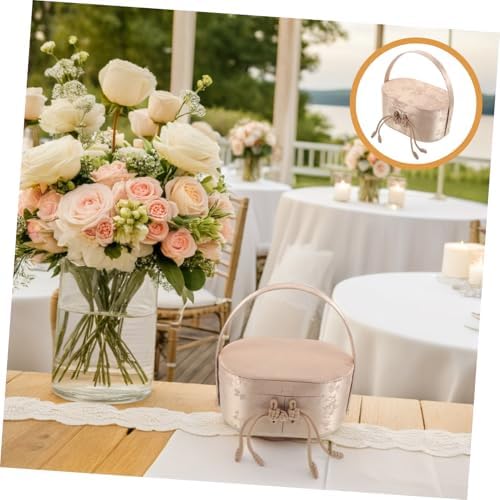 OATIPHO Brocade Wedding Candy Boxes with Handle 1