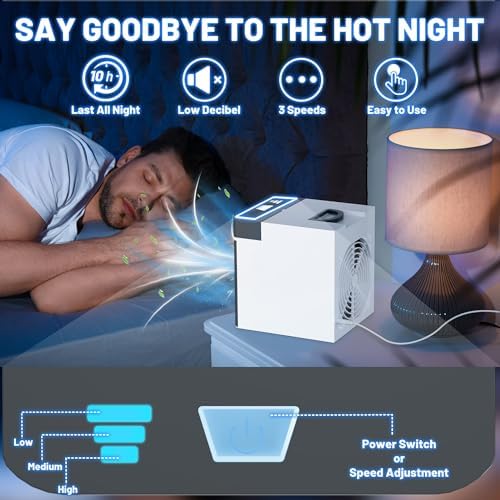 Portable Air Conditioner with 2 Ice Blocks and 3 Speeds