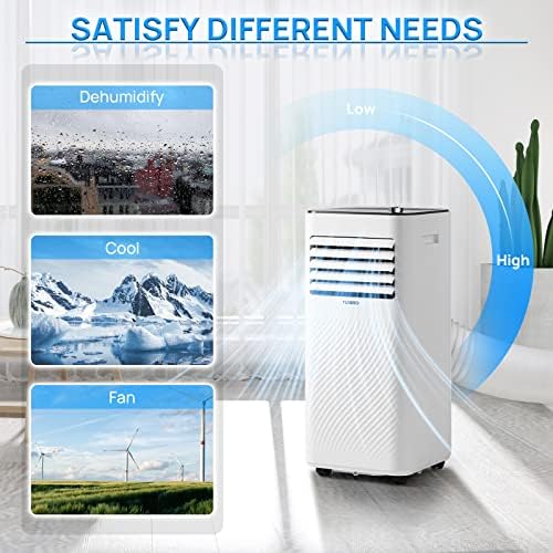 TURBRO Finnmark 10000 BTU Portable Air Conditioner Fan Dehumidifier