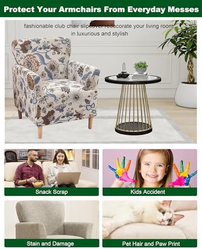 CRFATOP Stretchable Armchair Slipcover with Arms 1