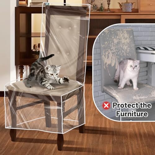 PAMASE 4 Pack Dining Chair Protectors with Backrests 1