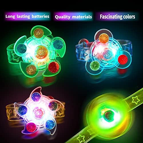30PCS LED Spinner Bracelets for Kids 4-12