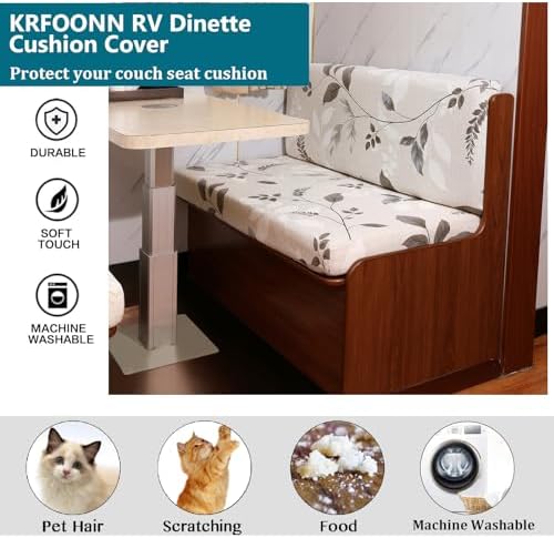 KRFOONN RV Dinette Cushion Covers 2 Pack