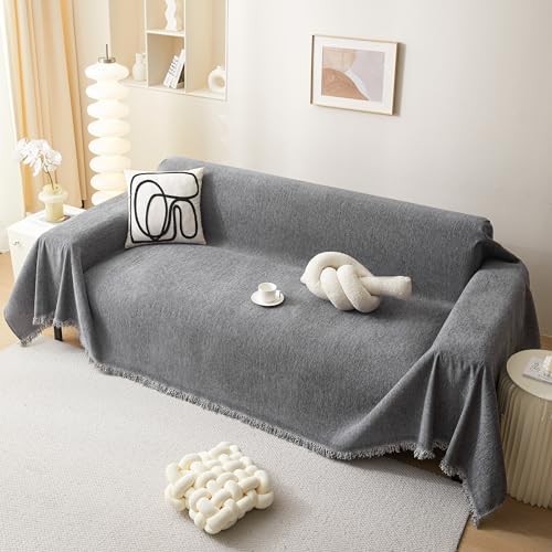 MEETSKY Thick Soft Sofa Slipcover Dark Grey 71 x 118