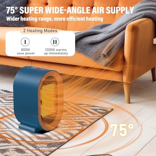 Gallypek 1200W Portable Electric Space Heater with Two Speed and Safety Features