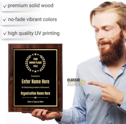 Custom Plaque - Personalized Employee of the Month Award