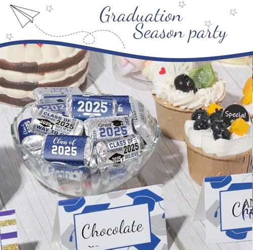Outus Graduation Celebration Decor Stickers 90 Pcs Blue