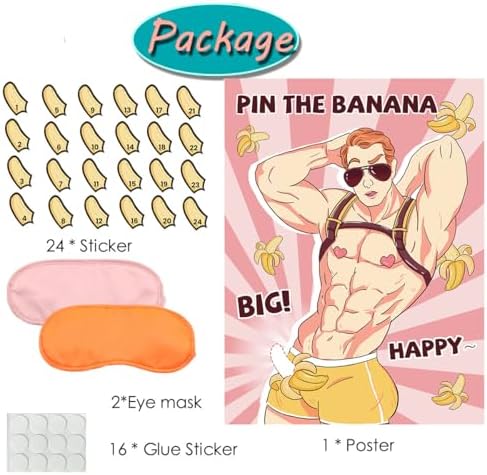 Roscid Banana Pin Game for Bridal Shower 24 Players