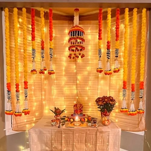LoveNspire Jumbo Artificial Marigold Flowers Decor