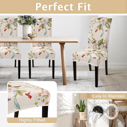 SearchI Dining Chair Covers Set of 2 Spandex Washable Slipcovers