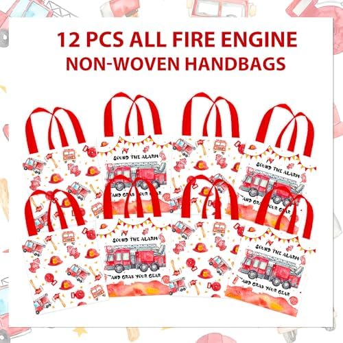 12pcs Fire Truck Party Gift Bags with Handles 1