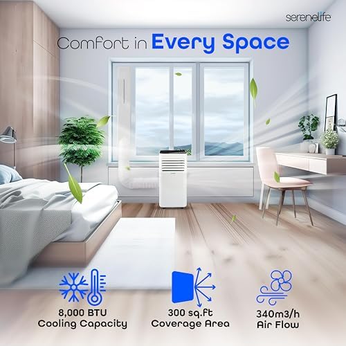 SereneLife SLPAC180W Portable Air Conditioner 3-in-1