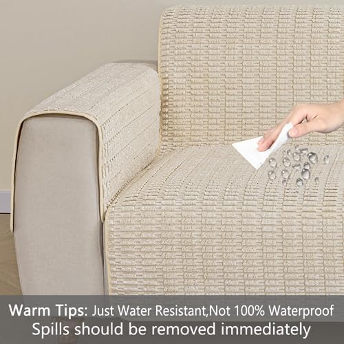Muamar Dog Bed Cover Sofa Protector 30x70 inch Cream White