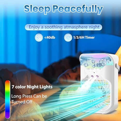 IWENNUAN Portable AC with Remote and 2 Spray Modes