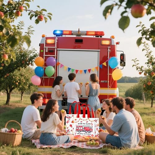 12pcs Fire Truck Party Gift Bags with Handles 1
