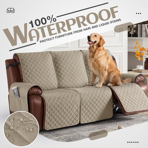 KinCam Waterproof Recliner Sofa Cover for 3 Seat
