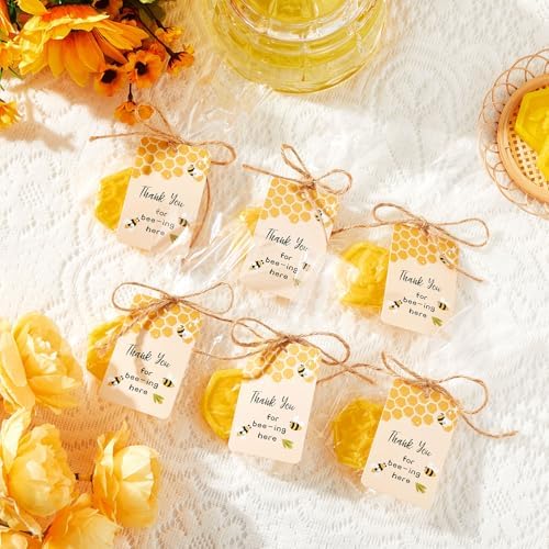 48 Pcs Baby Shower Favors Honeycomb Soaps with Wooden Sticks