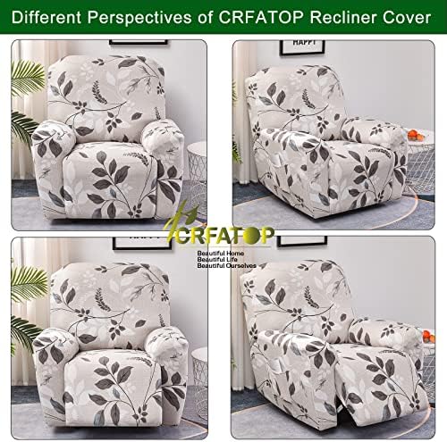 CRFATOP 4-Piece Recliner Slipcover with Pockets