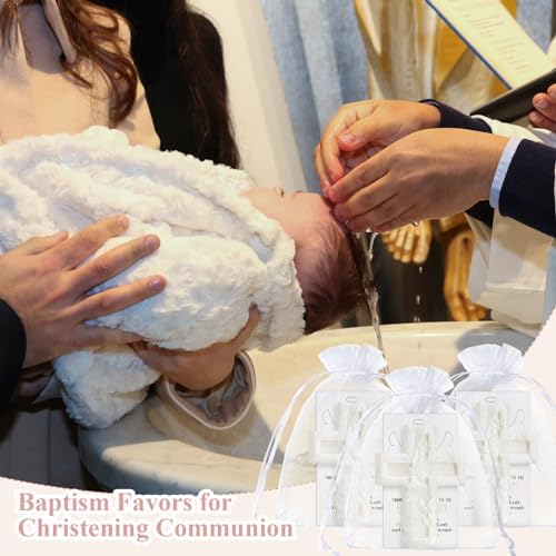 20 Pack Baptism Favors with Greeting Cards and Organza Bags