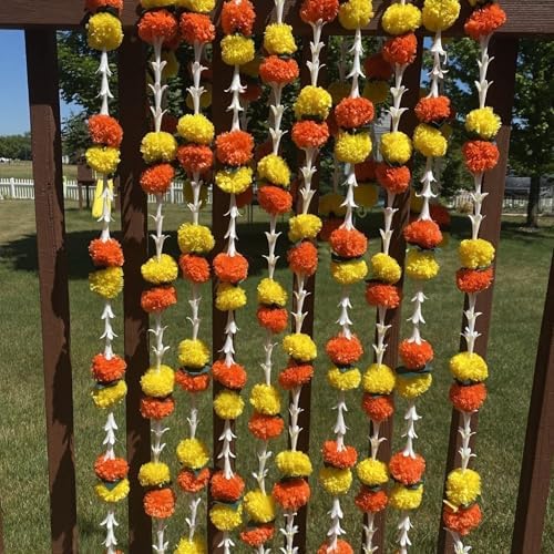 LoveNspire 5 Strings Artificial Marigold Flowers Garland