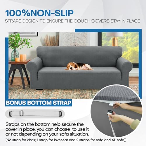 XINEAGE 1 Piece Stretch Sofa Cover Pet Friendly Soft Washable