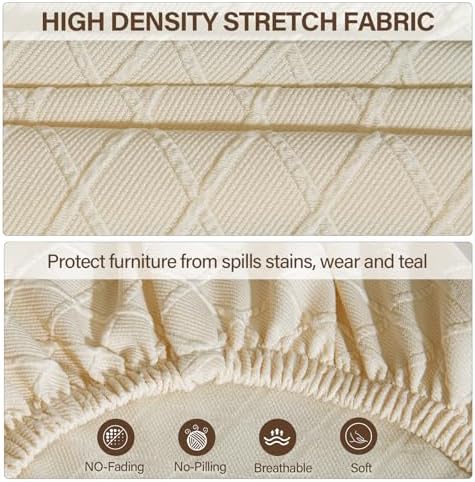 CZL Dining Chair Seat Covers 2 Pack with Zipper and Elastic