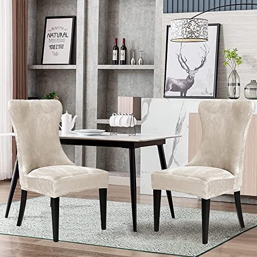 Velvet Wingback Chair Cover - Removable and Washable