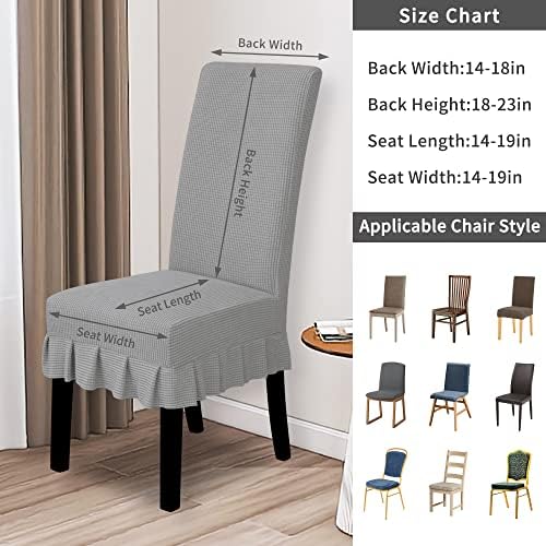 Easy-Going Stretch Dining Chair Covers with Skirt