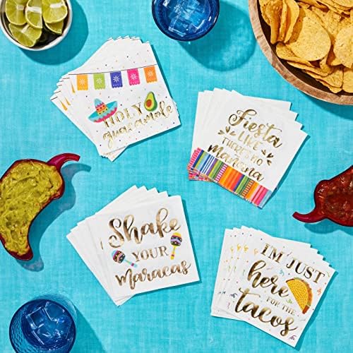 100 Pack Fiesta Napkins for Cinco de Mayo Party