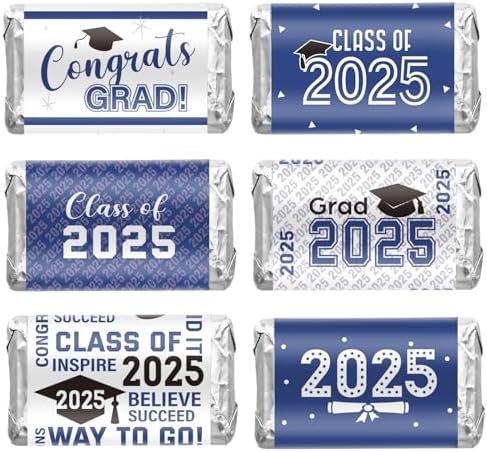 Outus Graduation Celebration Decor Stickers 90 Pcs Blue