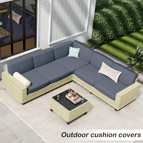 hyha Outdoor Couch Cushion Covers 3 Pieces Grey