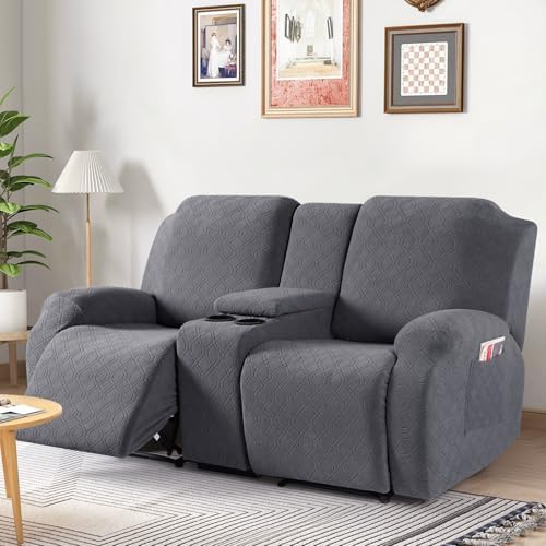 VANSOFY Recliner Loveseat Cover with Middle Console
