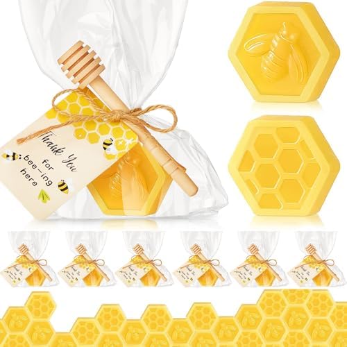 48 Pcs Baby Shower Favors Honeycomb Soaps with Wooden Sticks
