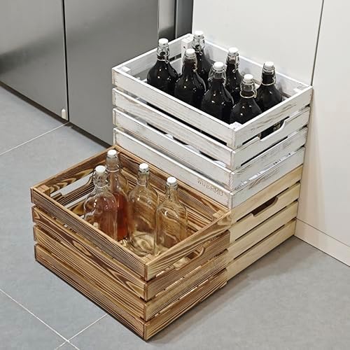 Brown Wooden Crates for Storage and Decor