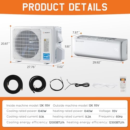 Albott 12000 BTU Mini Split AC with Wi-Fi and Voice Control