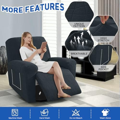 MAXIJIN Waterproof Recliner Chair Covers 3 Pieces