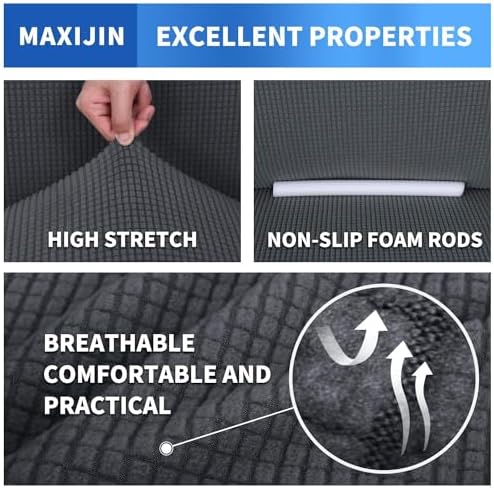 MAXIJIN Super Stretch 3 Cushion Sofa Cover
