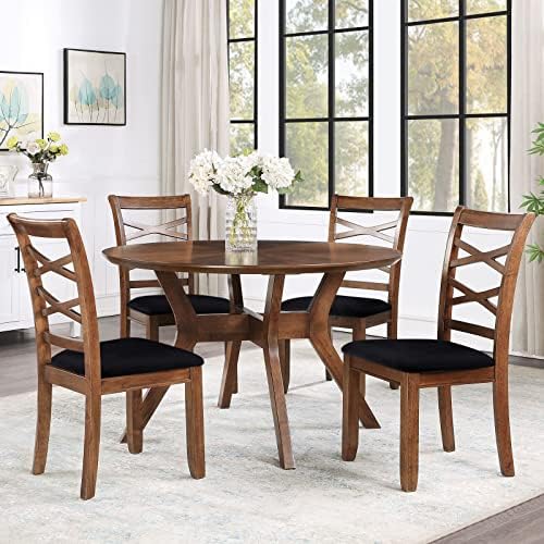 Smiry Velvet Chair Covers Set of 4 Black Removable Washable Slipcovers