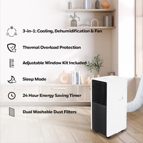 Honeywell 13500 BTU Slim Portable AC with WiFi and Alexa Control 1
