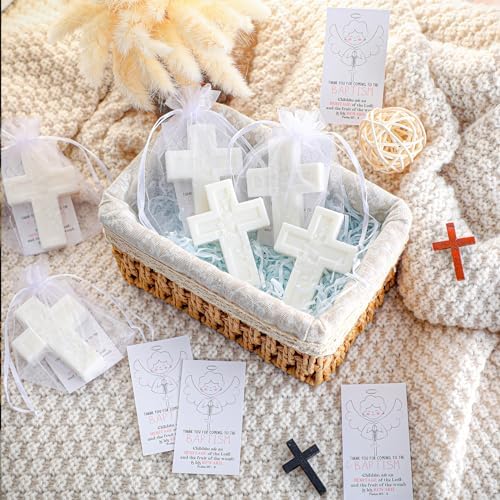 20 Pack Baptism Favors with Greeting Cards and Organza Bags