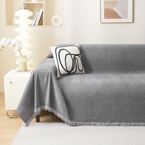 MEETSKY Thick Soft Sofa Slipcover Dark Grey 71 x 118