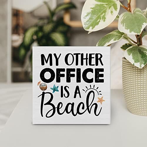 My Other Office Is A Beach Wood Box Sign Decor